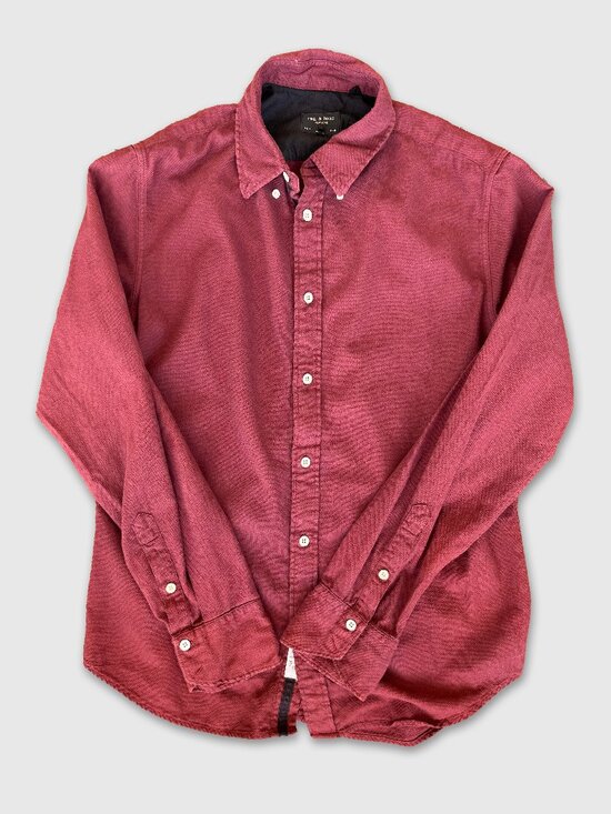rag & bone Other - rag & bone Men’s Long-Sleeve Button-Up Shirt in Burgundy